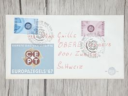 CL14 Enveloppe + Timbre Pays-Bas 1967