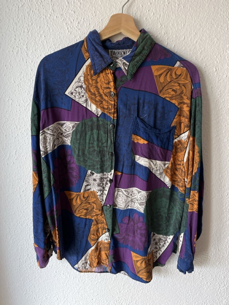 Camicie: Vintage Workwear Rayon Hemd GR L – Usato da Bremgarten AG venduto da siljamorgenthaler