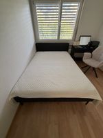 Bed 140x200 cm with sprung mattress + mattress cover