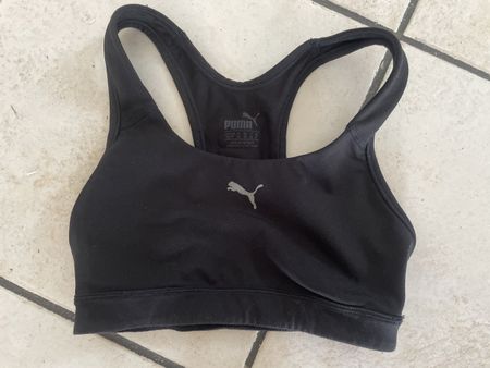 Schwarzer neuwertiger Puma Sport Top/BH Gr.34