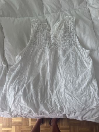 Haut femme blanc crochet taille M bon état