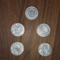 5 Stk. Einfränkler  silber