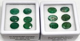 12x émeraudes 7x5 mm - 8.97 ct - Valeur 630.- Fr