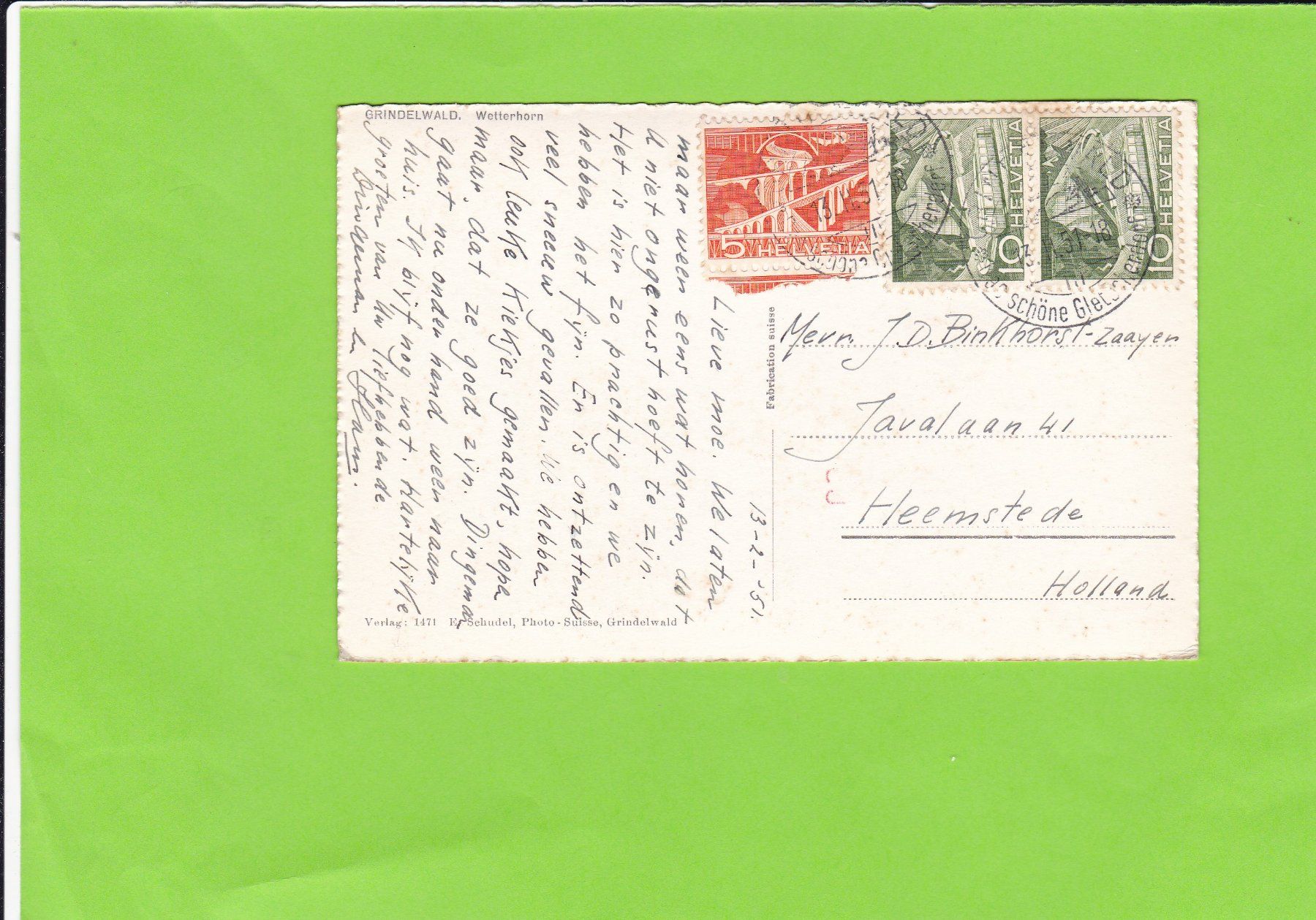 Cartoline postali: Grindelwald – Usato da St. Peterzell venduto da neckertal 1
