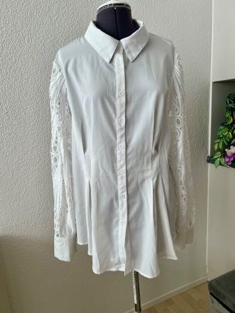 Elegante Bluse mit Spitzenärmeln von Shein Curve Gr. XL 🌸