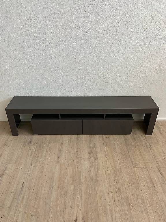 Mobili TV: TV Lowboard Anthrazit Hochglanz mit Klappfächern, Glasböden – Usato da Obernau venduto da Arche_Noah_Brocki 1