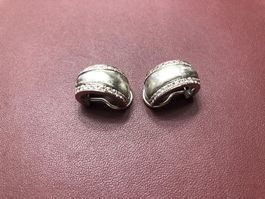 Halbcreolen mit Diamanten aus 18 Karat Weissgold Au 750