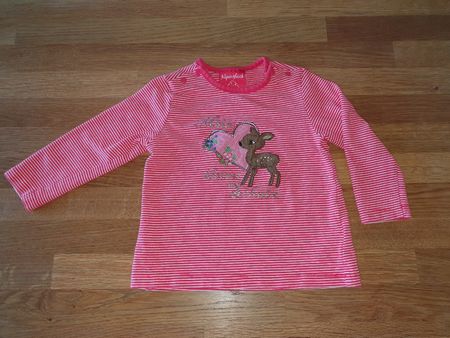 Süsses Langarmshirt mit Reh, Gr. 74, Alpenglück, Top Zustand