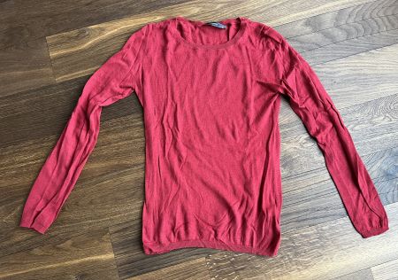 Pullover Hallhuber XS mit Seide rot