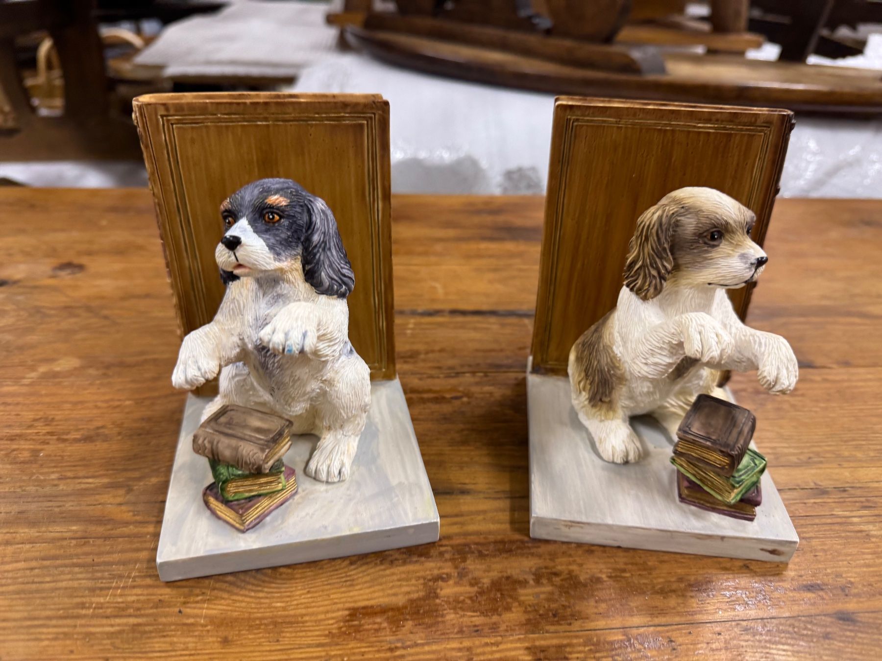 Altro in Decorazioni & Accessori: Vintage Spaniel Dog Book Ends – Usato da Oeschseite venduto da -Luxury-On-Line-
