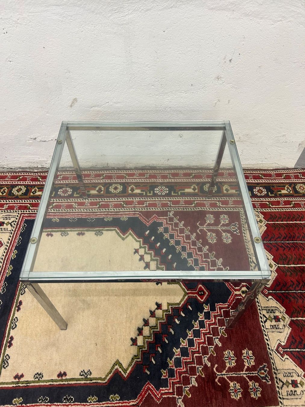 Tavoli: Salontisch Chromstahlgestell mit Glasplatte – Usato da Zürich venduto da Levelart 1