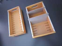 Karteikasten Holz  2 Stück