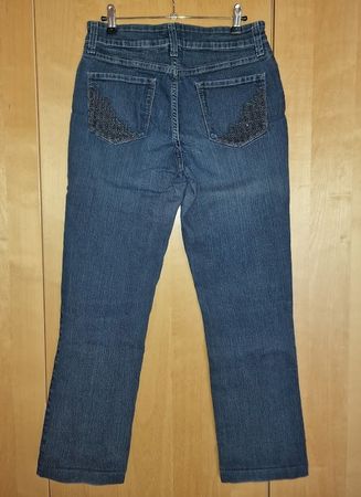 ❣️ BLAUE HYDEE JEANS, GR. 42, STRECH MIT SCHÖNEN DETAILS