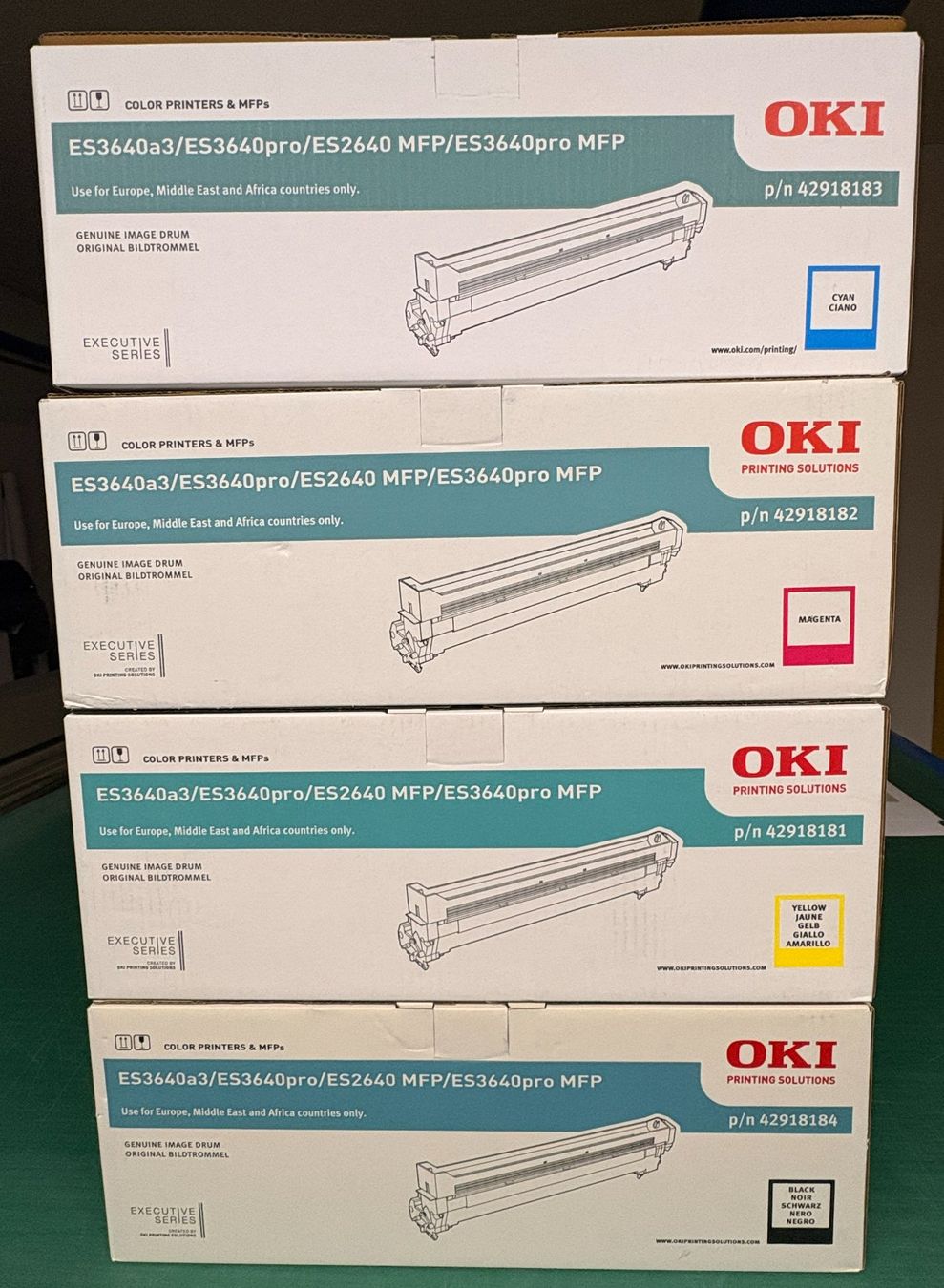 Oki Cartucce per stampanti & toner: OKI Bildtrommel Set ES3640 / ES2640 CMYK Original – Nuovo (secondo la descrizione) da Kloten venduto da rtkmedientechnikag