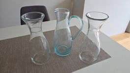 3 Glaskaraffen