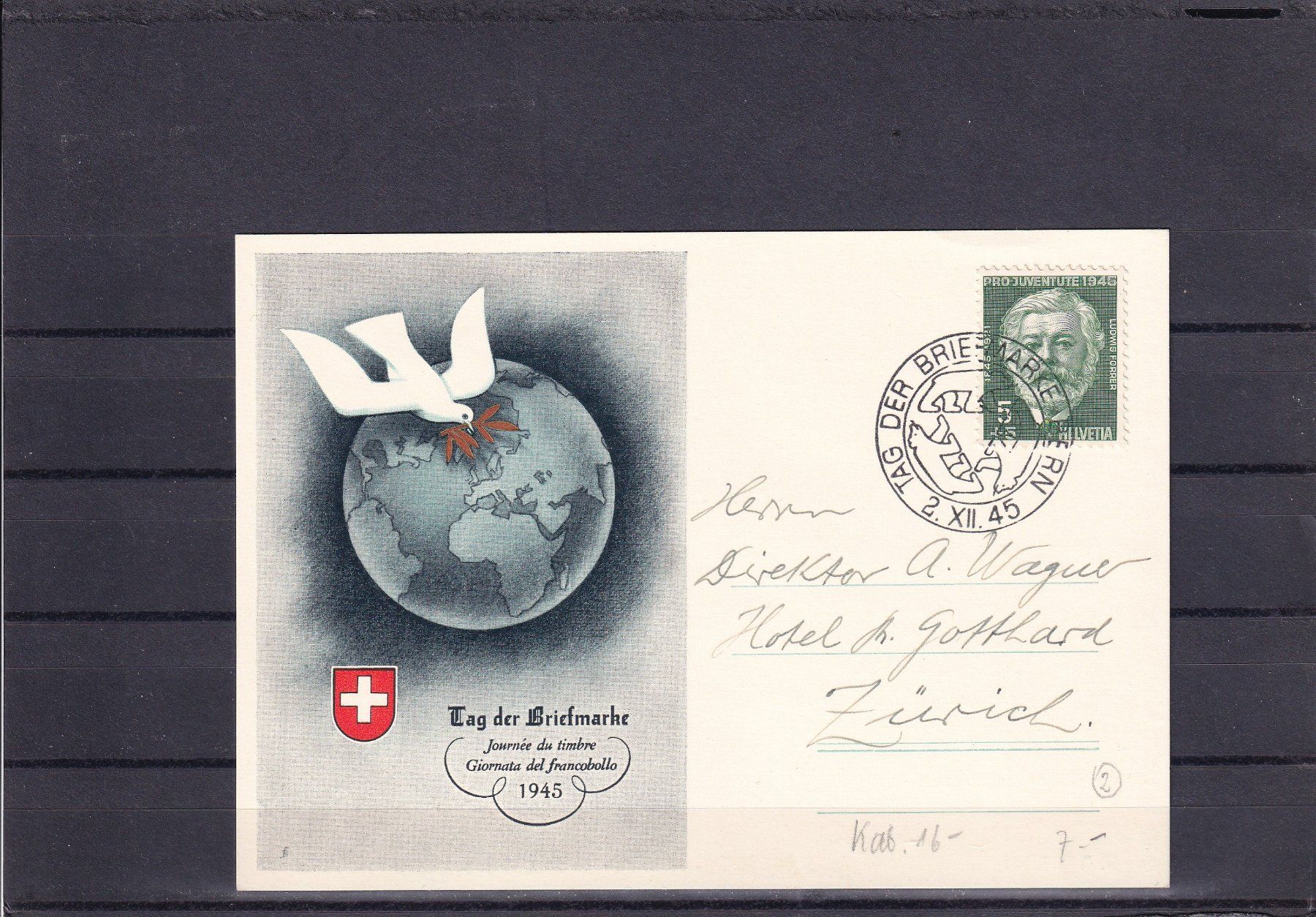 Tutti i francobolli: Tag der Briefmarke 1945 Bern 2.XII.1945 – Nuovo (secondo la descrizione) da Birsfelden venduto da chr_yq2g