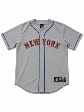 NY Mets Majestic MLB Vintage Jersey Maillot L Made USA