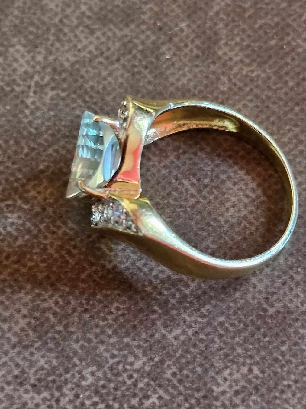 Anelli: Vergoldet ring mit Stein, 925er Silber, Grösse 18 mm – Usato da Herzogenbuchsee venduto da tgi_rln7 5