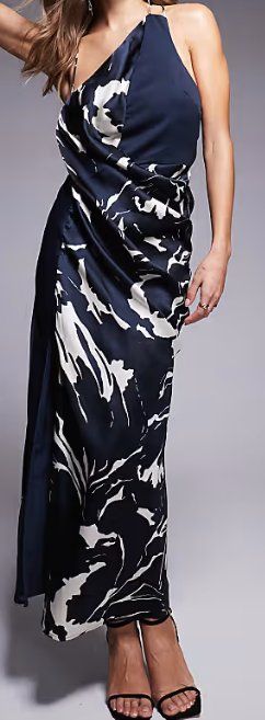 Asos Vestiti: Navy Floral maxi dress – Nuovo e nell'imballaggio originale da Genève venduto da lucianartm