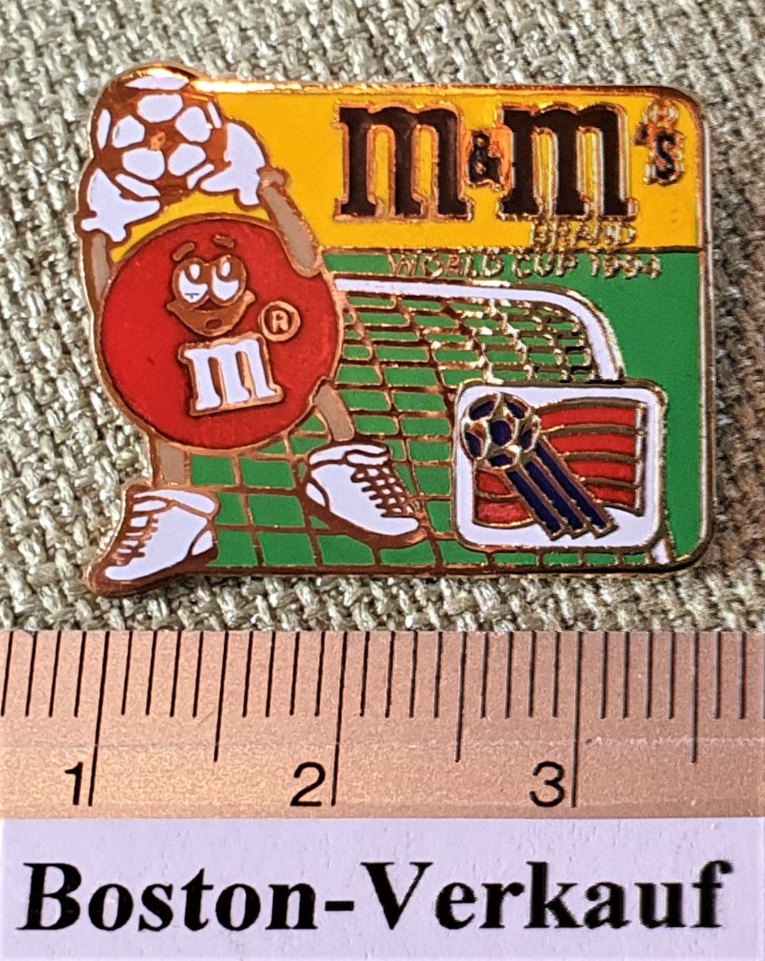 Placchette & Badge: B937 - Pin m&m's Brand World Cup 1994 – Usato da Reinach BL venduto da Boston-Verkauf 1