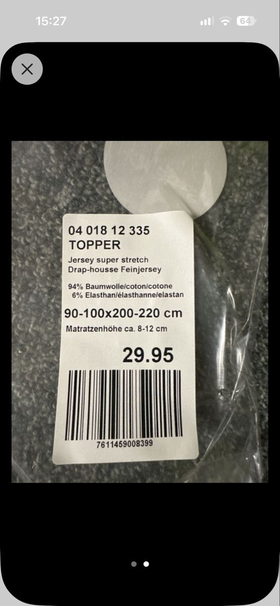 Bettwäsche: Mako Feinjersey  TopperFixleintuch Anthrazit  – Neu (gemäss Beschreibung) aus Baltschieder von YmroBe 2