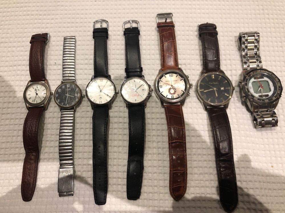 Lot De Montres Hommes Quartz (sans Bracelets) - Marques Variées, à Tester/réparer/pièces