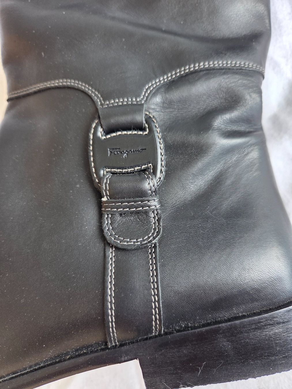 Salvatore Ferragamo Scarpe da donna: Salvatore Ferragamo Stifel Leder nero – Usato da Minusio venduto da Ninfa54 1