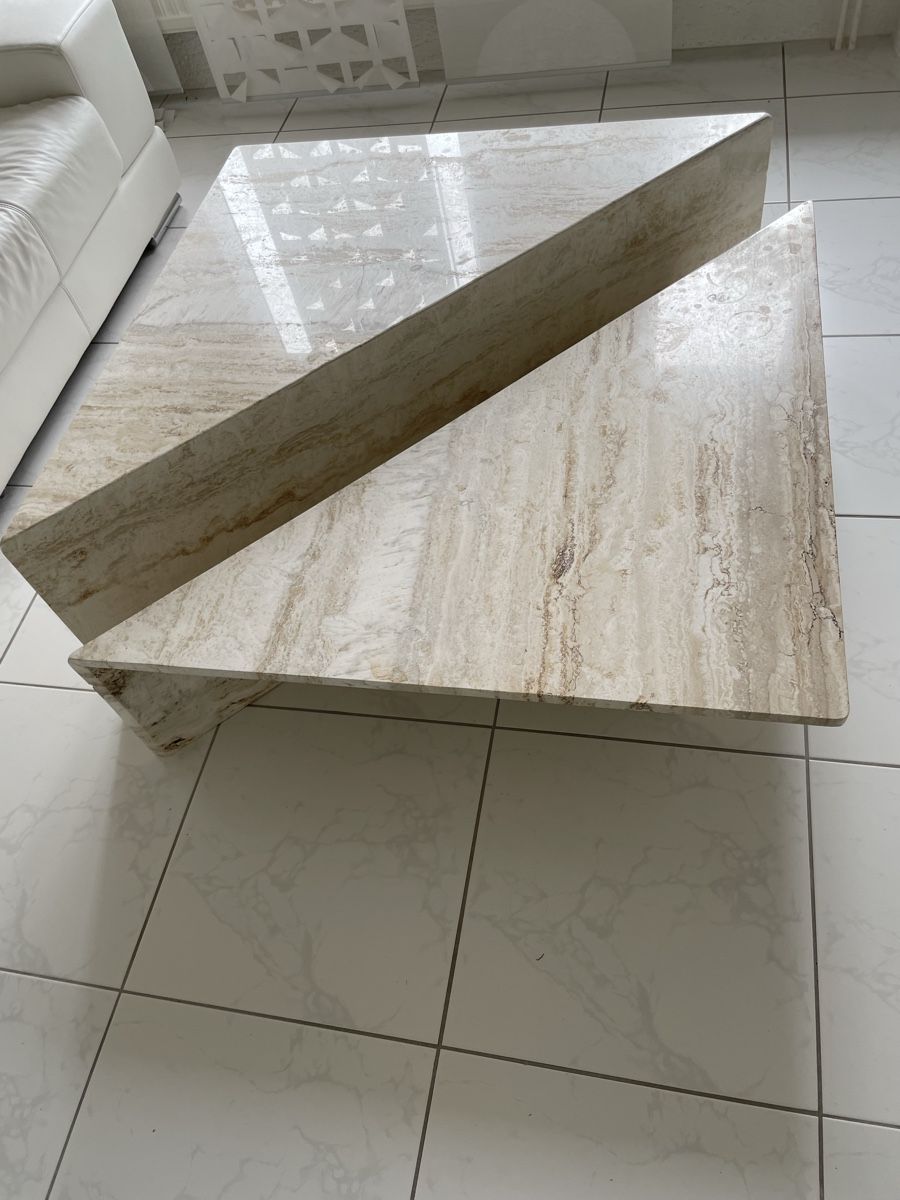 Tische: Travertine Coffee Table Set, Unique Design – Gebraucht aus Waedenswil von Paps04 4
