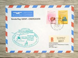 TR89 Enveloppe + Timbre Suisse / ONU 1982 Theme Aviation