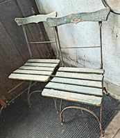2 Antike Gartenstühle, Klappstühle, charmant & originell!
