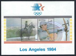 1984 : Bloc pour les Jeux Olympiques Los Angeles , neuf **