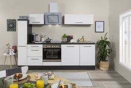 719 Küchenzeile Singleküche 250cm Ei/W - Küche Einbauküche