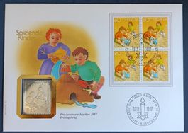 Numisbrief Spielende Kinder mit Silbermedaille ab 1 Fr. !!