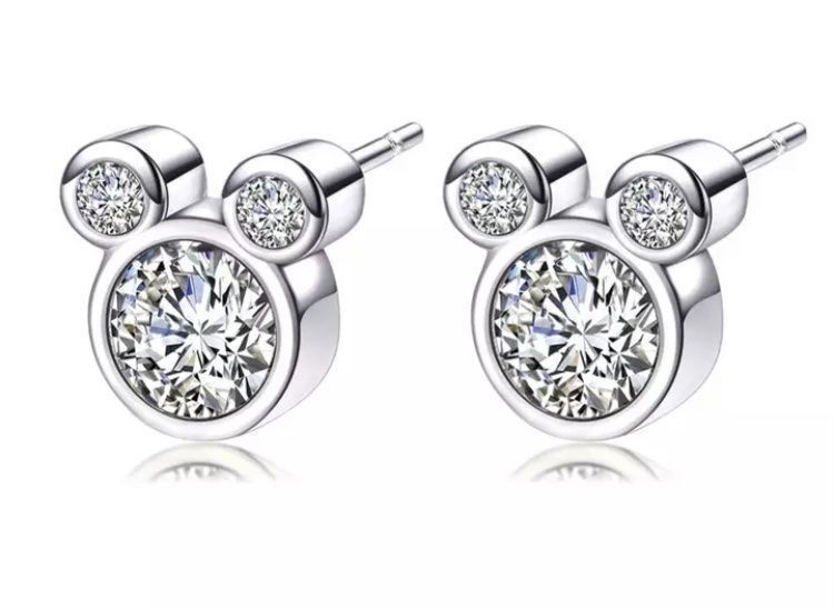 Mini Geschenke Micky Maus Ohrringe Für Frauen, 925 Sterling Silber Ohrringe Silber 925
