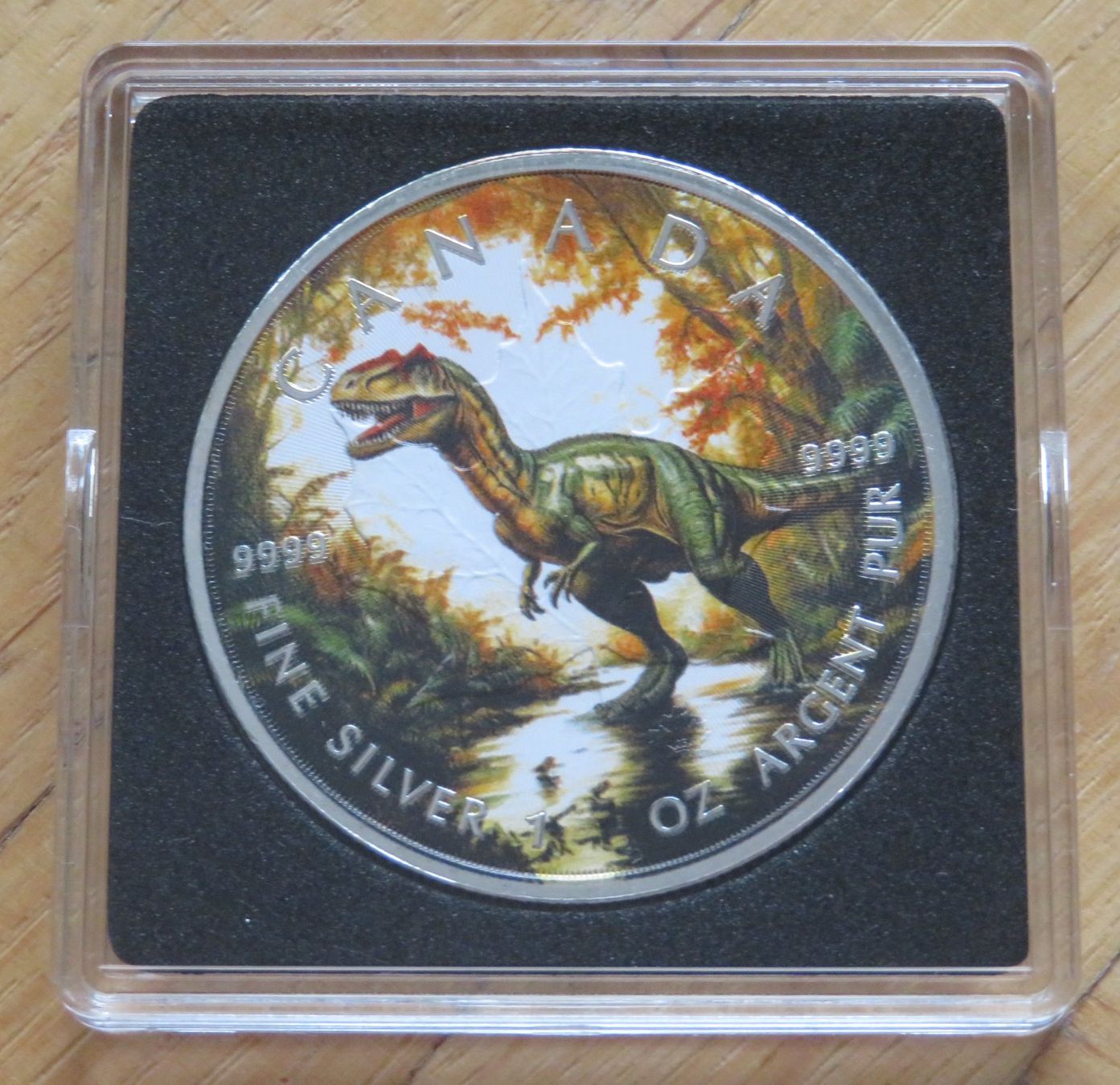 Tutti le monete: Dinosaur Allosaurus Maple Leaf 2025 /1 OZ SILBER-COLOR EDIT – Nuovo (secondo la descrizione) da Wetzikon ZH venduto da Nicki6 3