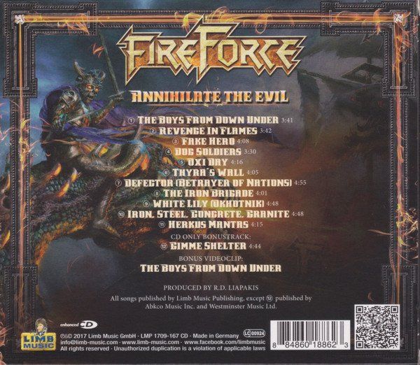 CD: CD/ FIREFORCE : ANNIHILATE THE EVIL (2017) POWER METAL – Nuovo e nell'imballaggio originale da Geuensee venduto da Dougenegger 1