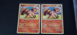 2x Pokemon Vulpix Karte gebraucht