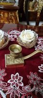Kerzenständer Messing mit Streichholzschachtel