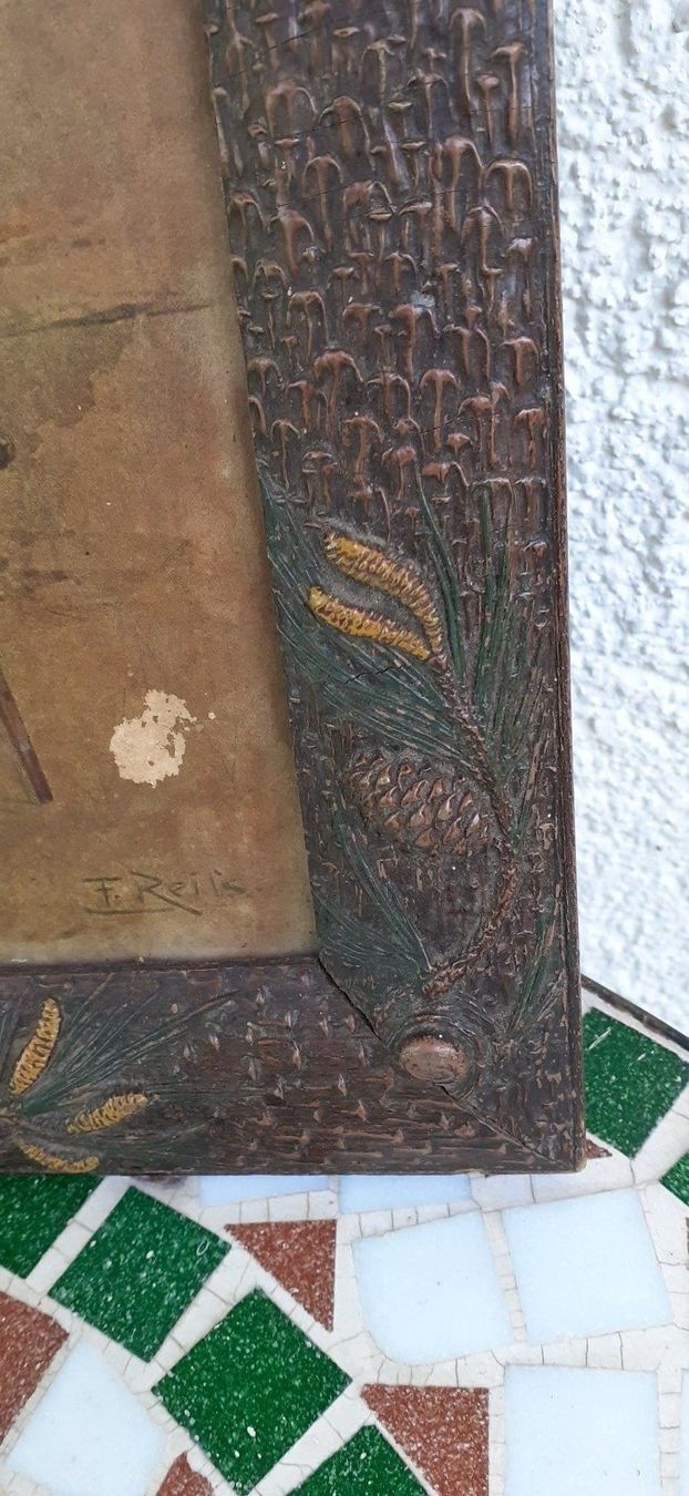 Cornici: Werbung in geschnitztem Holzrahmen – Usato da Mörschwil venduto da antiksalon21 4