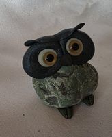 Eule Figur Naturstein Handgemacht siehe Foto 