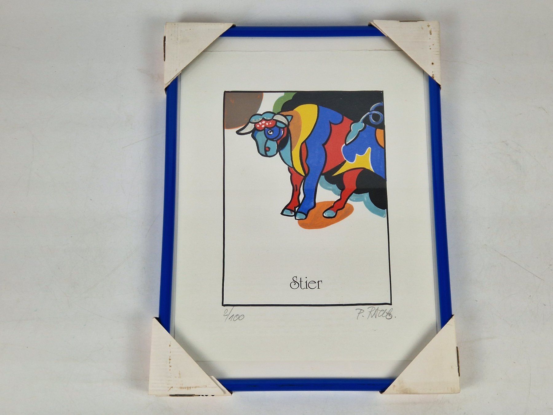 Posters & Illustrations: Kunstdruck "Sternzeichen Stier" - gerahmt – D'occasion à Muhen par Restwert_Muhen