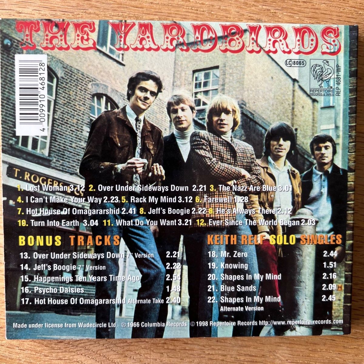 CD: Yardbirds - Over Under Sideways Down / D-Press. 1998 - TOP – Usato da Gais venduto da soundcave57 1