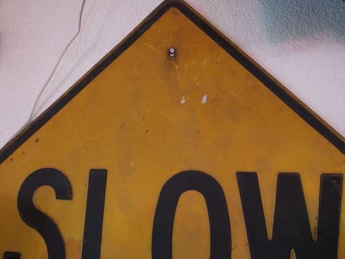 Insegne: SLOW Verkehrsschild USA – Usato da Schalunen venduto da schwabspielautomaten 2
