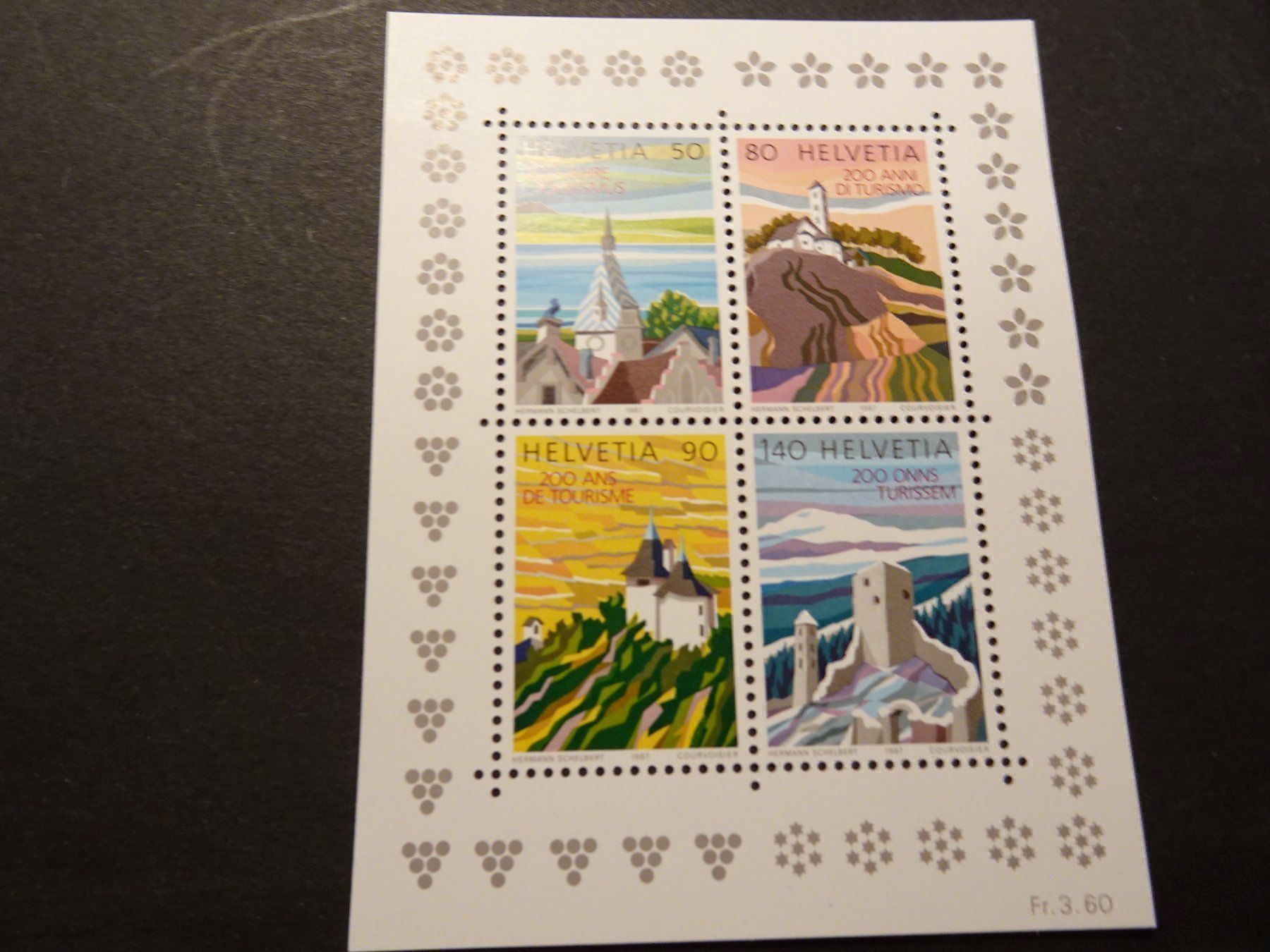 Tous les timbres: 1987, BLOCK TOURISME; POSTFRISCH – Neuf (Voir description) à Eschenbach SG par eDaisy
