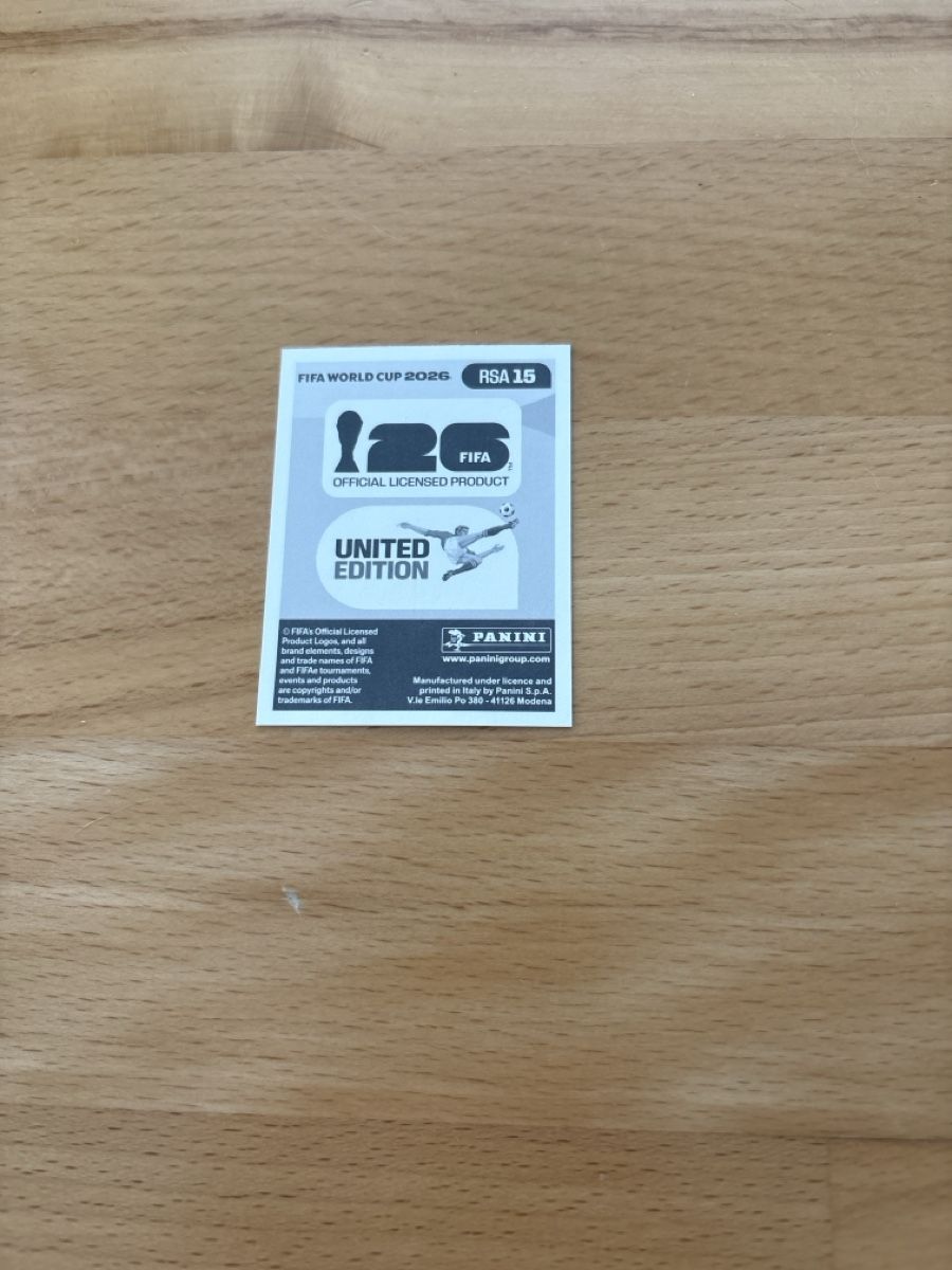 Panini Carte collezionabili: FIFA World Cup 2026 Sticker VIVA BITHIOLE RSA 15 – Nuovo (secondo la descrizione) da Niederrohrdorf venduto da 92Fischli 1