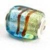 Glas Bead (No 46) blau grün braun - Neu