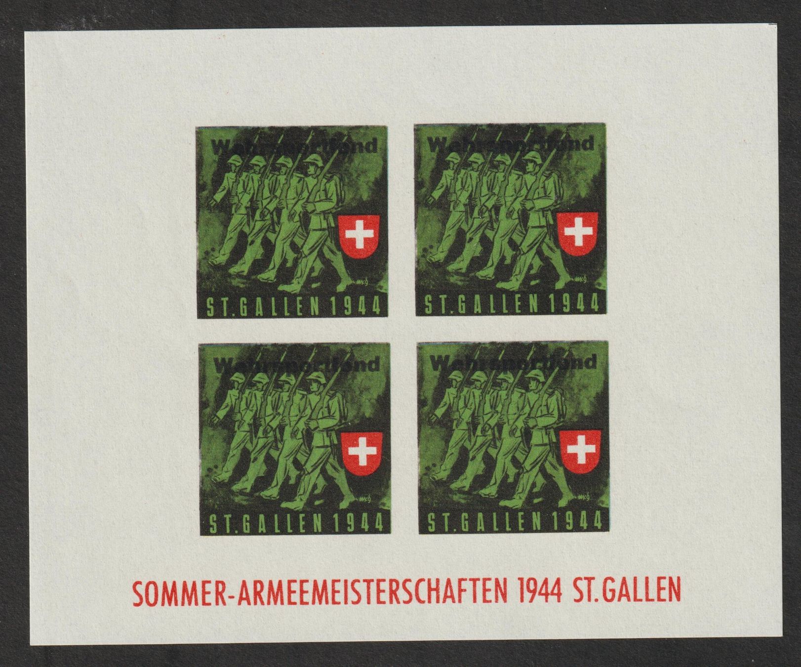 Tutti i francobolli: Armeemeisterschaften Nr. 70/6 ** – Usato da Siebnen venduto da Fstaehli