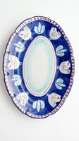 Keramik Servierplatte oval handbemalt Italien