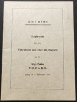 VRB Rigi-Bahn Fahrdienstreglement FDR 1950