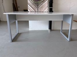 Schreibtisch modern weiss/grau, perfekt für Home-Office F...